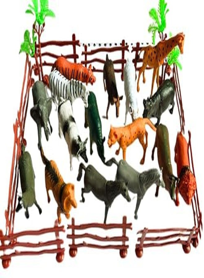 Mallexo مجموعة ألعاب حيوانات المزرعة الواقعية من ماليكسو للأطفال، 32 قطعة، مصنوعة من مادة PVC عالية الجودة، تتضمن مجسمات لحيوانات أليفة متنوعة، مناسبة للأطفال، متوسطة الحجم، هدية مثالية لأعياد الميلاد، مجموعة ألعاب حيوانات برية كرتونية مستوحاة من أجواء سفاري الغابة (مزرعة الغابة). - Image 4